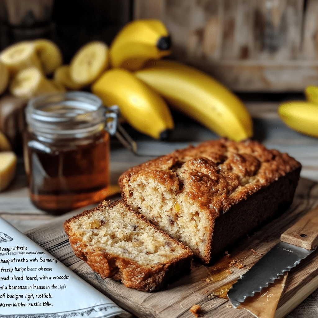 Cottage Cheese Banana Bread No Flour – Moist, Easy & Flourless Recipe 4 freshly baked cottage cheese banana bread no flour