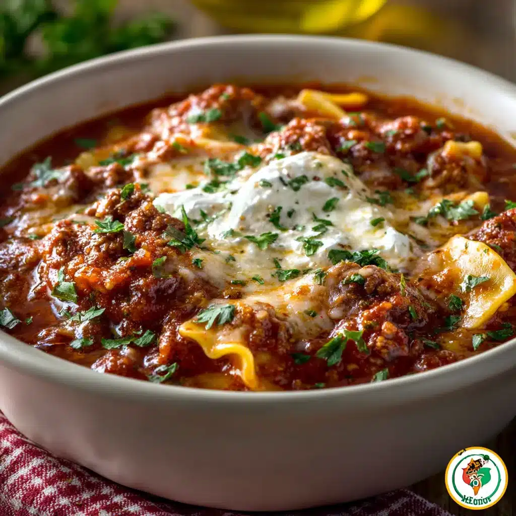 Mouthwatering Lasagna Soup Recipe Comfort in a Bowl 7 lasagna soup upscaled 68dc621fc906d