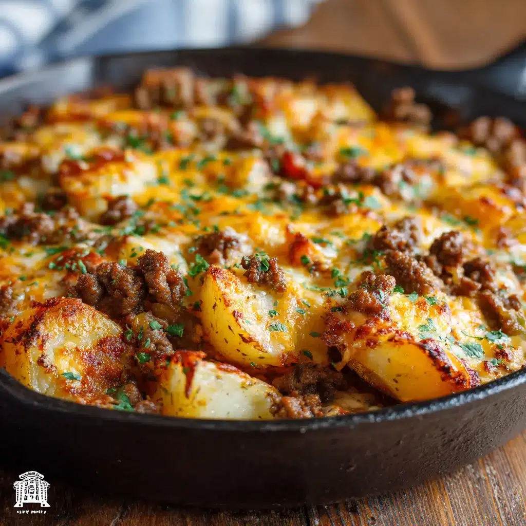 Delicious Cheesy Ground Beef Potato Casserole One Pan Meal 8 Cheesy Ground Beef upscaled 68e2972fbe776