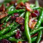 Cranberry Bacon Green Beans