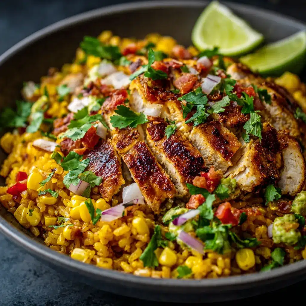 Delicious Street Corn Chicken Rice Bowl A Flavor Powerhouse 6 street corn chicken rice upscaled 68dc8d40058bd